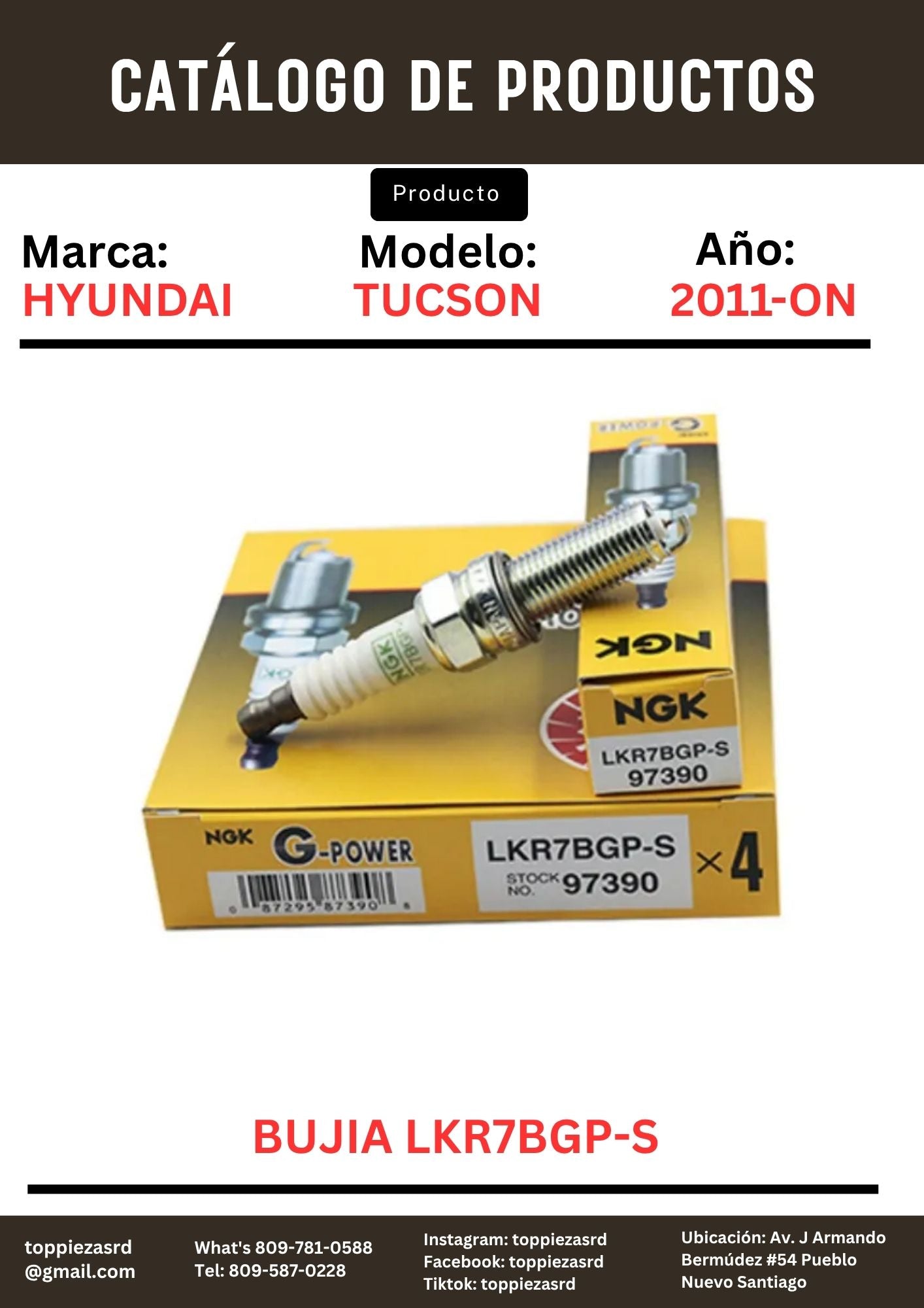 LKR7BGP-S / YR7MP33X / AP5702: Bujia Y20 K5 LF TUCSON ACCENT ELENTRA PICANTO MORNING SOUL AVANTE SPORTAGE 2011-ON I10 CHEROKEE 2011-ON.