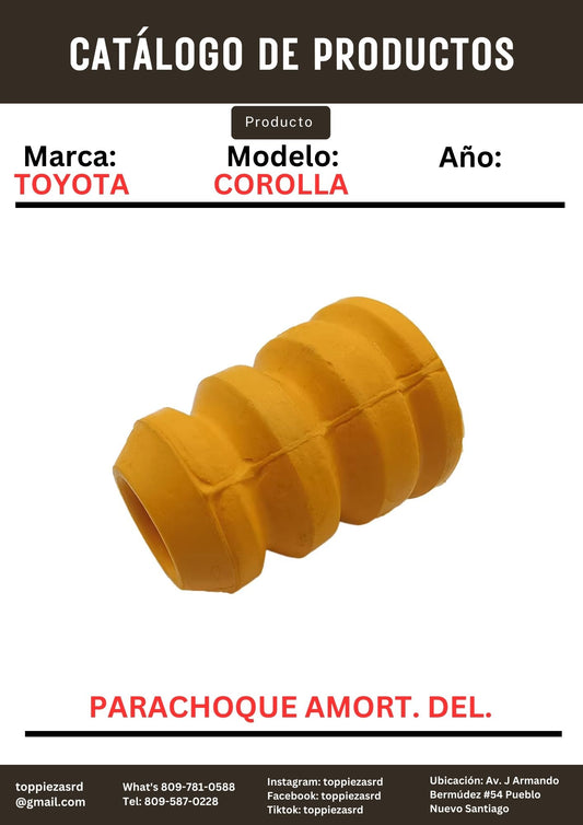 48331-12120: Parachoque De Amortiguador Delantero Toyota COROLLA. Nissan/Honda/Mitsubishi.