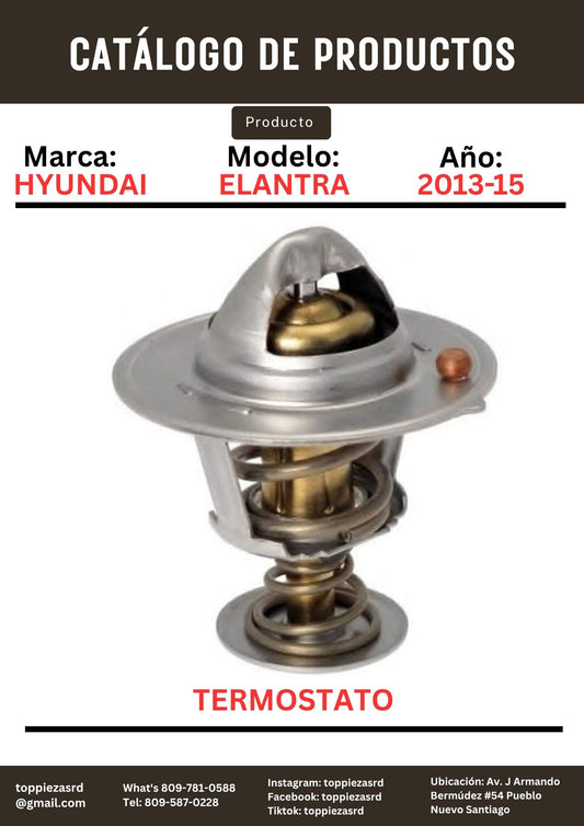 25500-2E000: Termostato Hyundai SONATA Y20/ELANTRA 2013-15. Kia K5 2013-15.