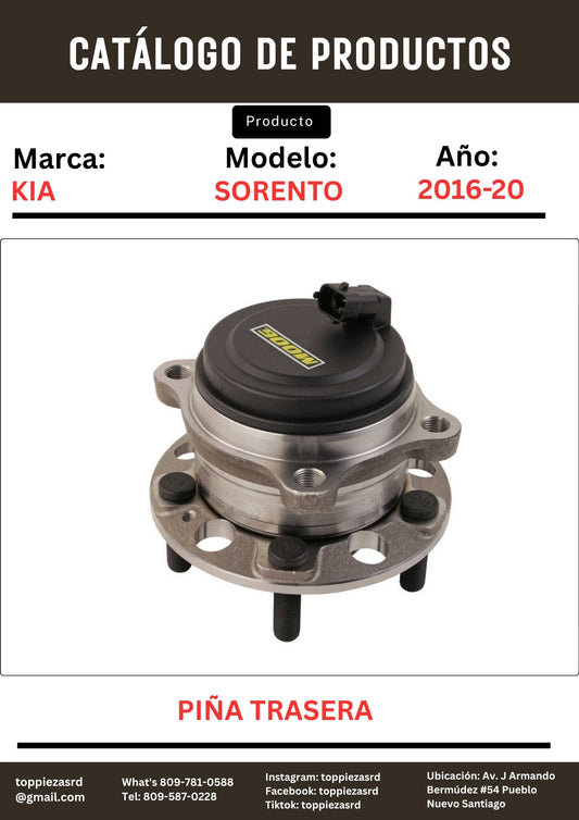 52750-C5000/512646: Piña Trasera KIA Sorento FWD 2016-20.