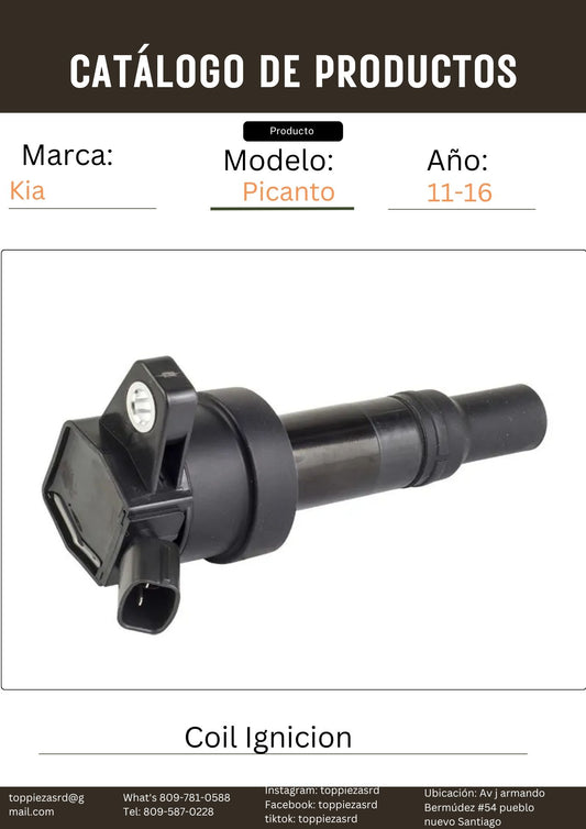 27301-04000: Coil o Bobina De Encendido Picanto Morning 2011-23. GRAND I10 2013-18.