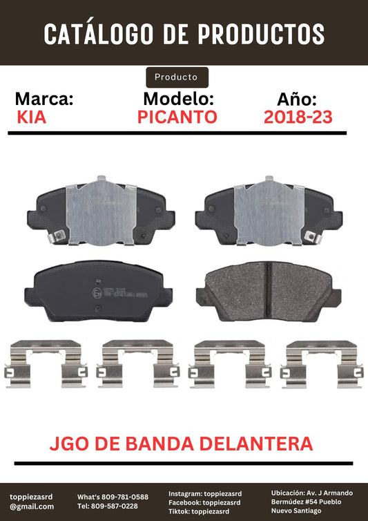 58101-G6A00: Jgo De Banda Delantera Kia PICANTO 2018-23.