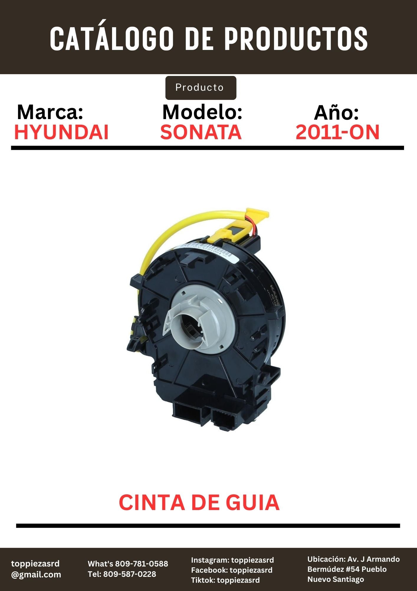 93490-3S210: Cinta De Guía Hyundai SONATA Y20 2011-ON.