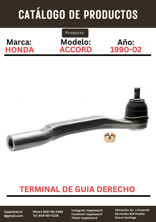 53540-SM4-004: Terminal De Guía Derecho Honda ACCORD 1990-02.