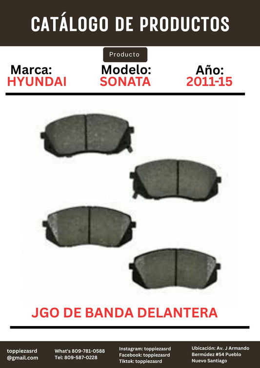 MD1447: Jgo De Banda Delantera Hyundai SONATA Y20 2011-15. LF 15-17 K5 2016-18