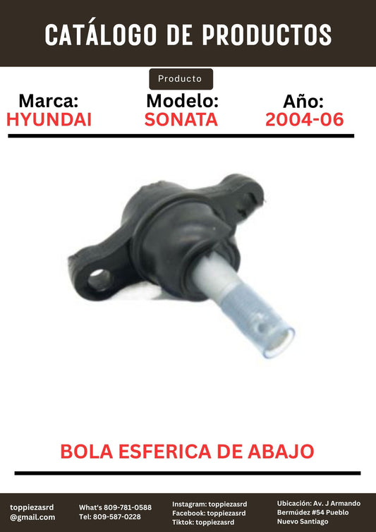 51760-3K000: Bola Esférica De Abajo Hyundai Sonata N20 2006-14
