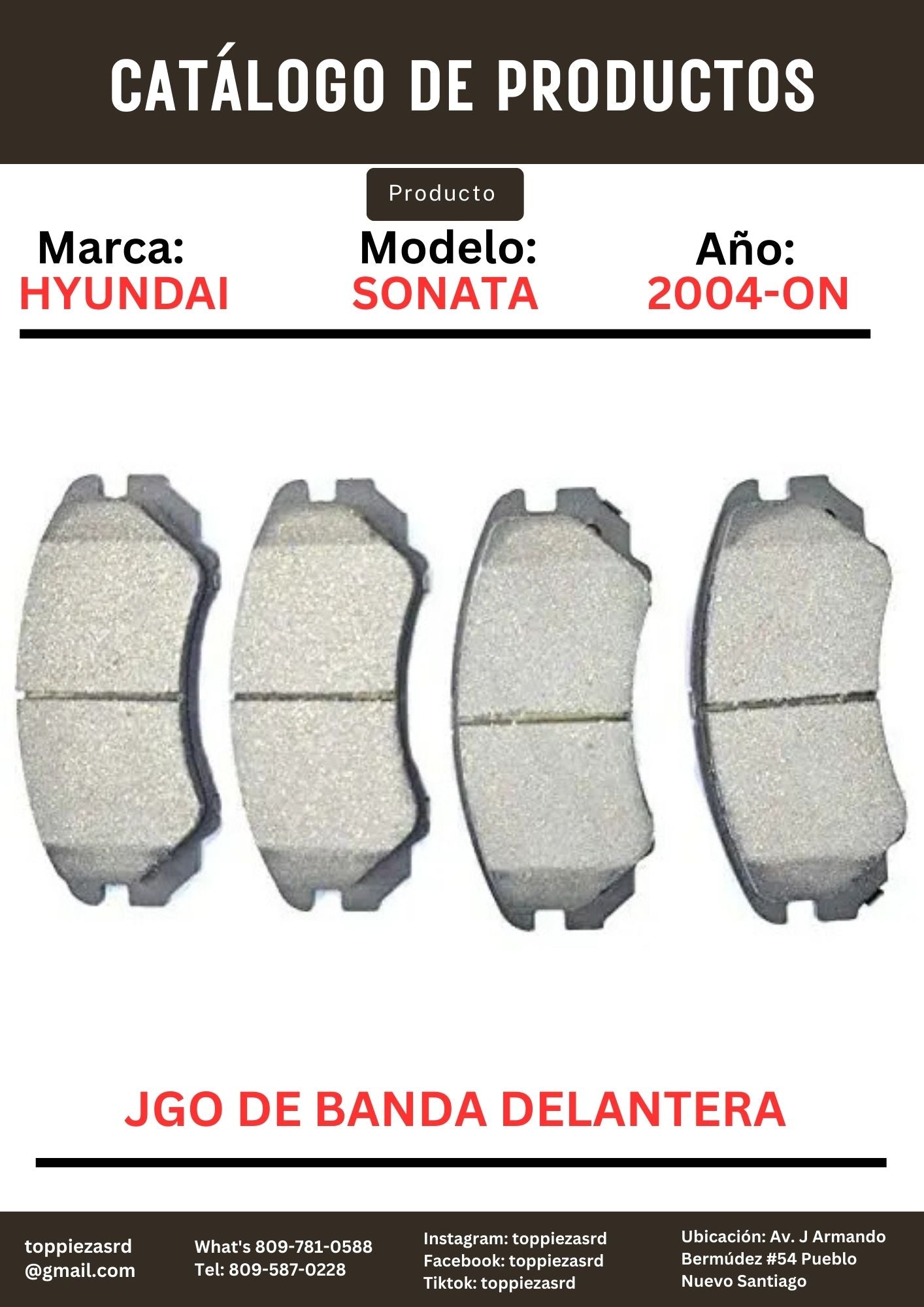 MD924: JGO De Banda Delantera Hyundai Sonata N20 06-14 LOTZE 08-10 TUCSON SPORTAGE 04-09
