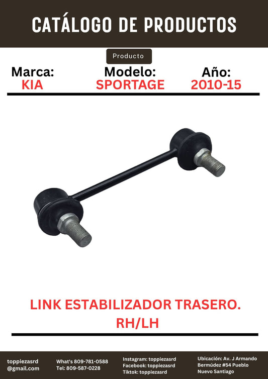 55530-2S200: Link Estabilizador Trasero Derecho/RH & Izquierdo/LH. Kia SPORTAGE. Hyundai TUCSON 2010-15.