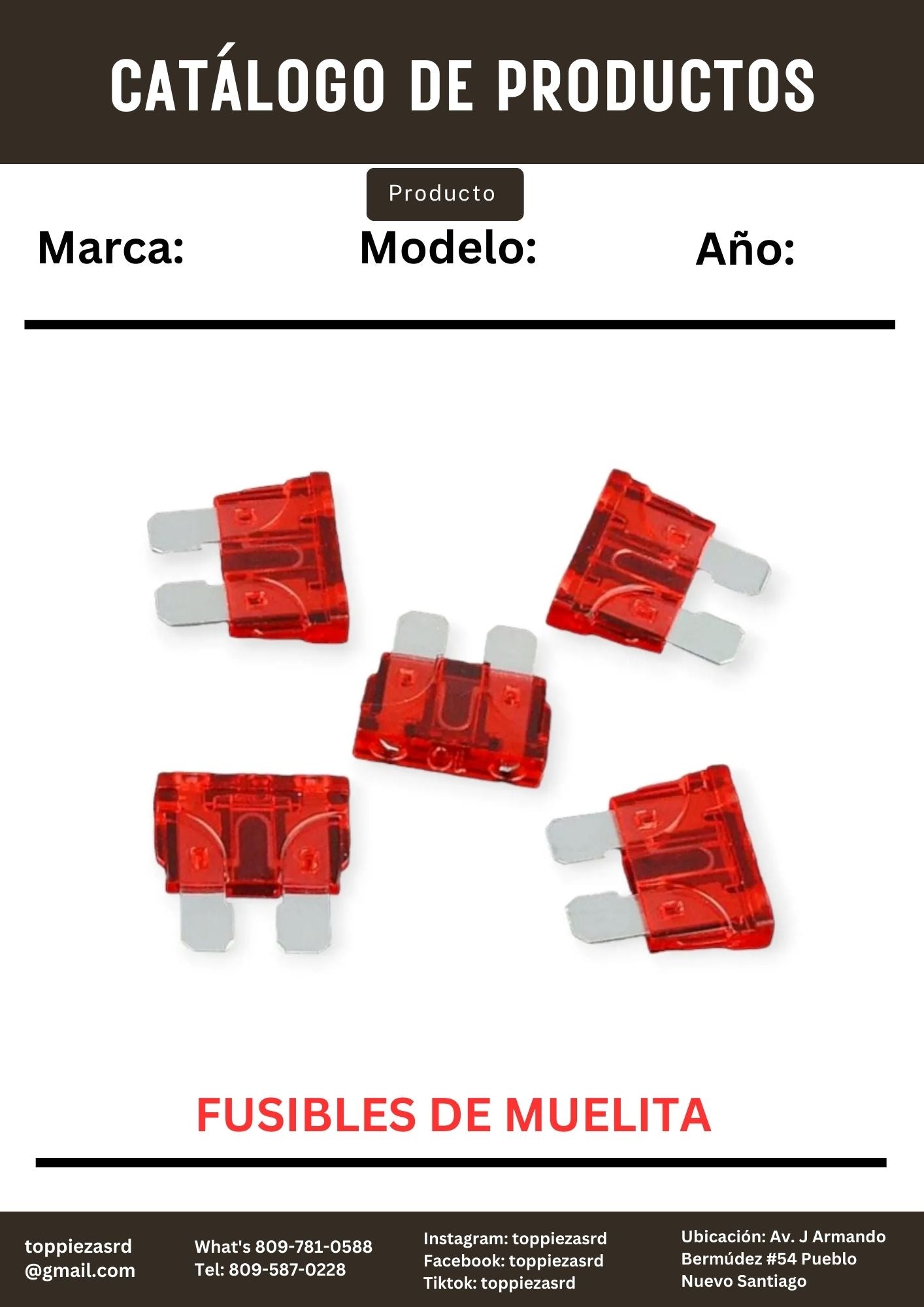 100-200-10: Fusibles De Muelita MINI 10A.