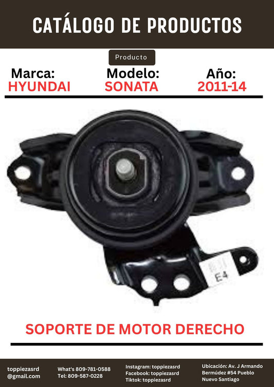 21810-2T000: Soporte De Motor Derecho Hyundai SONATA Y20 K5 2011-15