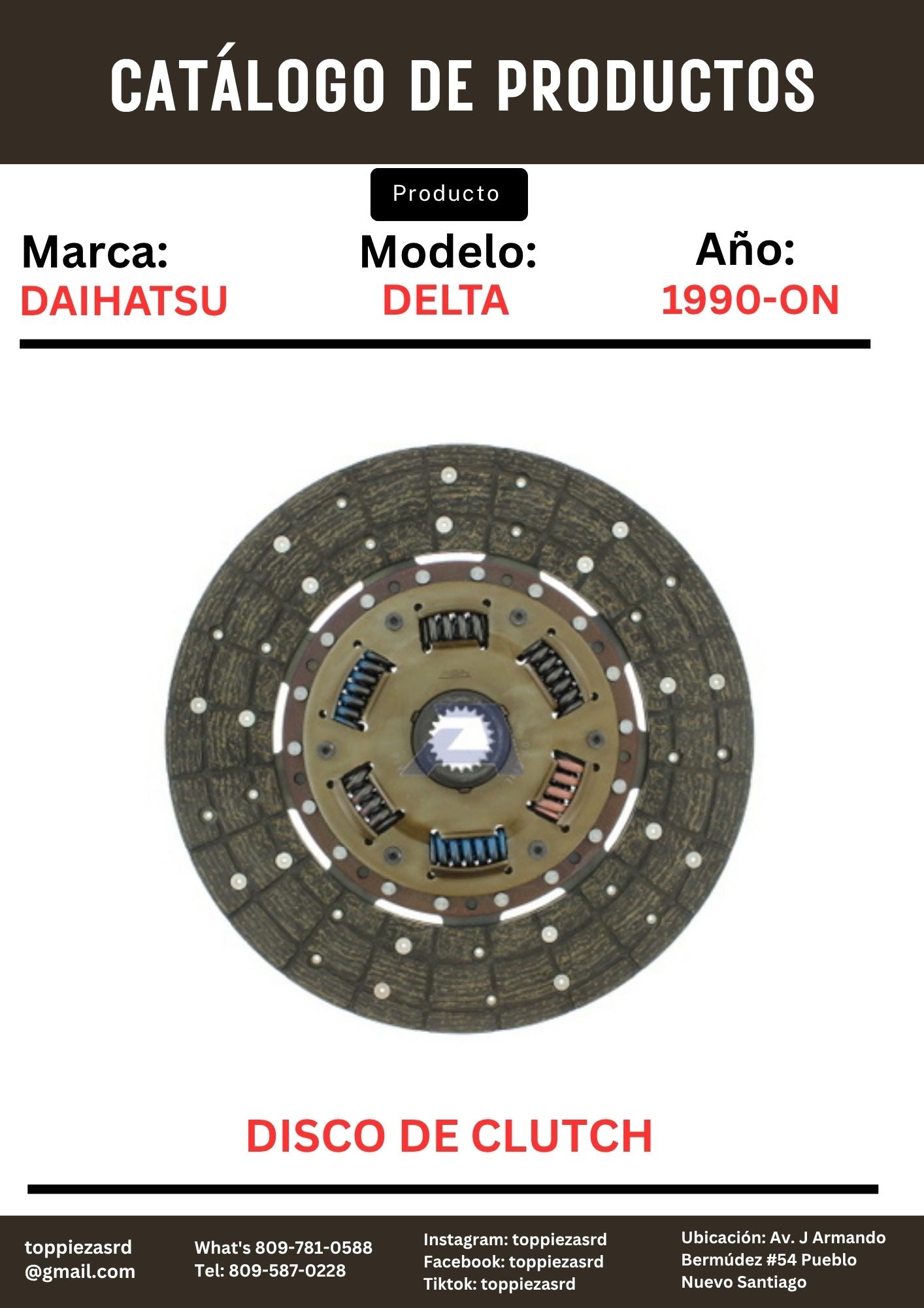 31250-36410: Disco De Clutch DAIHATSU Delta 14B HZ 1990-ON.