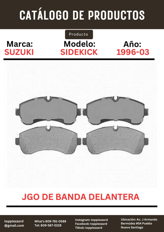 MD680/55200-77E00: JGO De Banda Delantera Suzuki Sidekick 89-98  GRAND VITARA 1996-03.