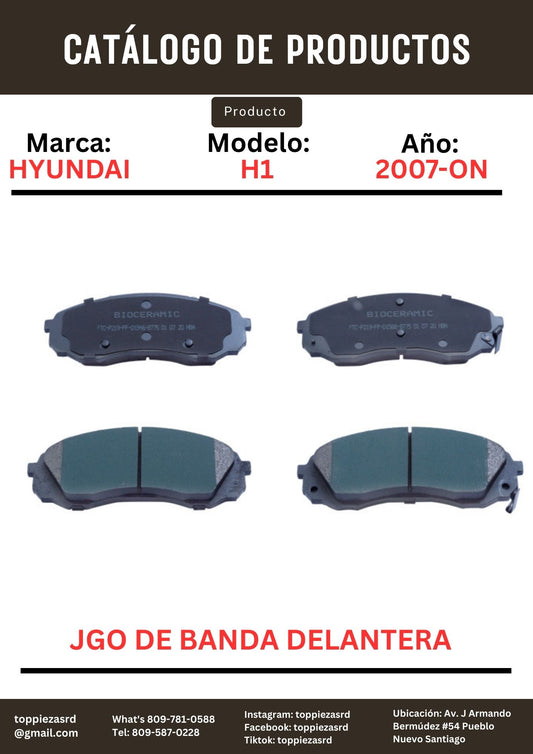MD1566/58101-4HA00: JGO Banda Delantera Hyundai H1, starex 2008-17 KIA Carnival 2006-ON.