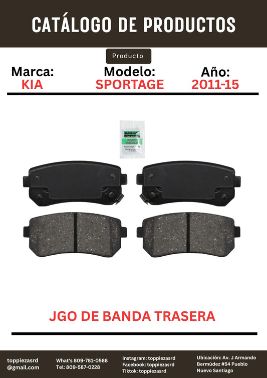 MD1446: JGO De Banda Trasera Kia SPORTAGE 2011-15. Hyundai Y20/TUCSON 2009-12.