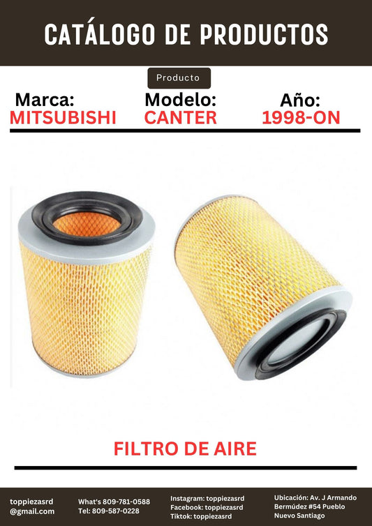 ME017242: Filtro De Aire Mitsubishi CANTER ROSA 1998-ON.