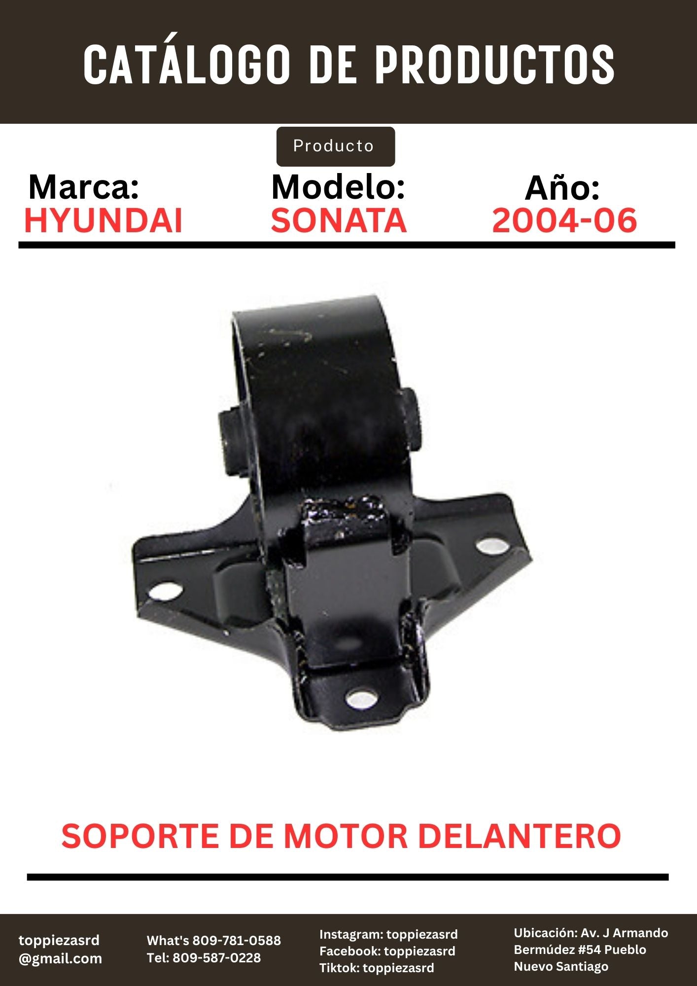 21910-3K000: Soporte De Motor Delantero Hyundai SONATA N20 2004-06.
