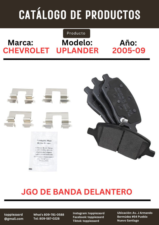 MD1075: Juego De Banda Delantero Chev Uplander 2005-09.
