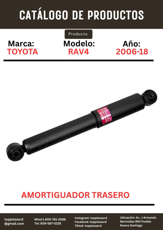 349024/48531-42130: Amortiguador Trasero Toyota RAV4 2006-18.