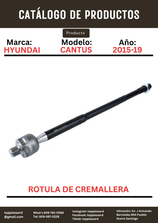 56540-A0000: Rotula De Cremallera Hyundai CANTUS 2015-19.