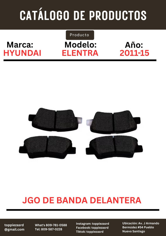 MD1432: JGO De Banda Delantera Hyundai SANTA FE 10-17 SORENTO 11-15