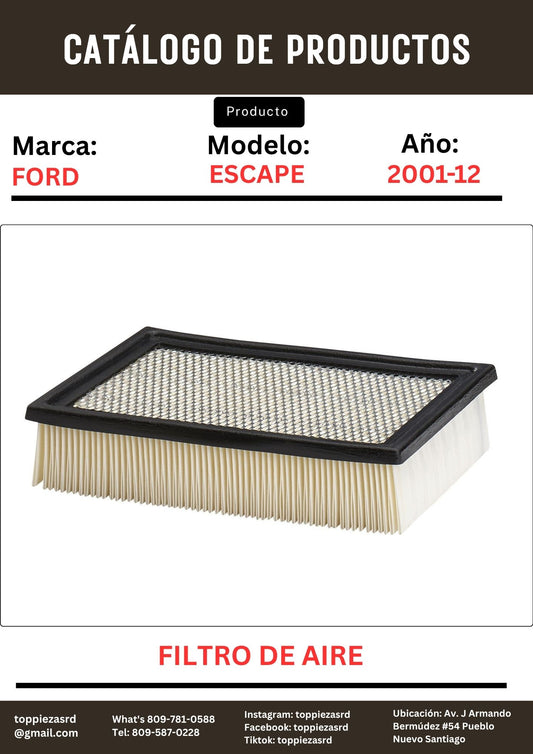 A35323: Filtro De Aire Ford Escape 3.0 2001-12.
