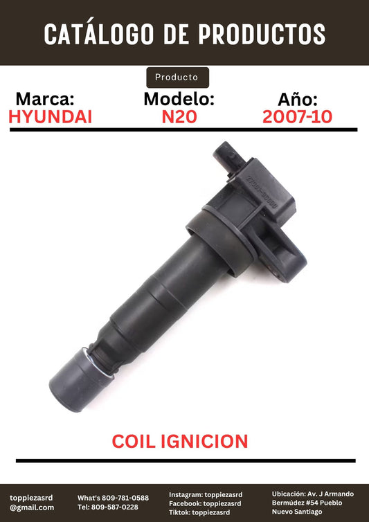 27300-3C000l Coil ignición O Bobina De Encendido Hyundai SONATA N20 2007-10. Kia LOTZE 2006-11.
