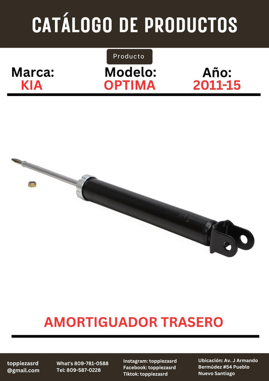 55311-2T020: Amortiguador Trasera Kia K5/OPTIMA/LOTZE/SPORTAGE 2011-15. Hyundai TUCSON 2011-15.