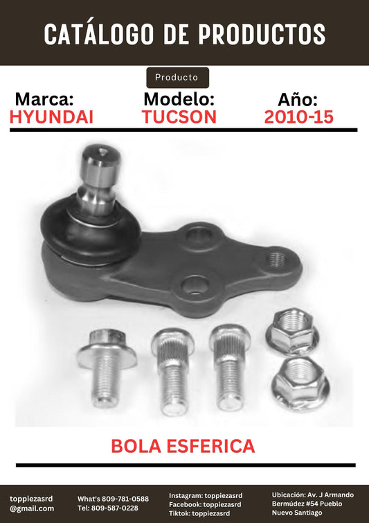 54530-3R000: Bola Esférica Hyundai TUCSON 2010-15. Kia K7/SPORTAGE 2011-ON.