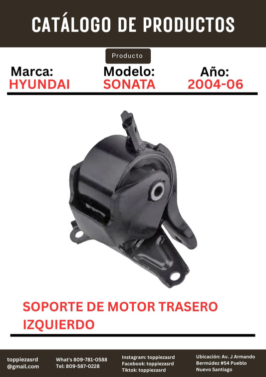 21830-3K000: Soporte De Motor Trasero Izquierdo Hyundai SONATA N20 2004-06.
