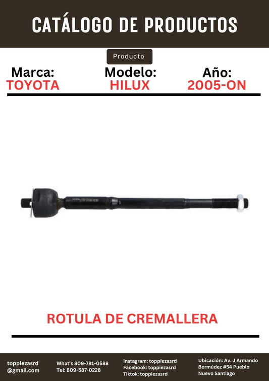 45503-09321: Rotula De Cremallera Toyota HILUX/HIACE 2005-ON. TACOMA 2005-18.