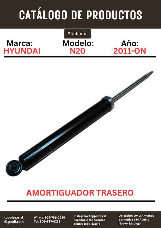 55311-3K630: Amortiguador Trasero Hyundai SONATA N20 2011-ON.