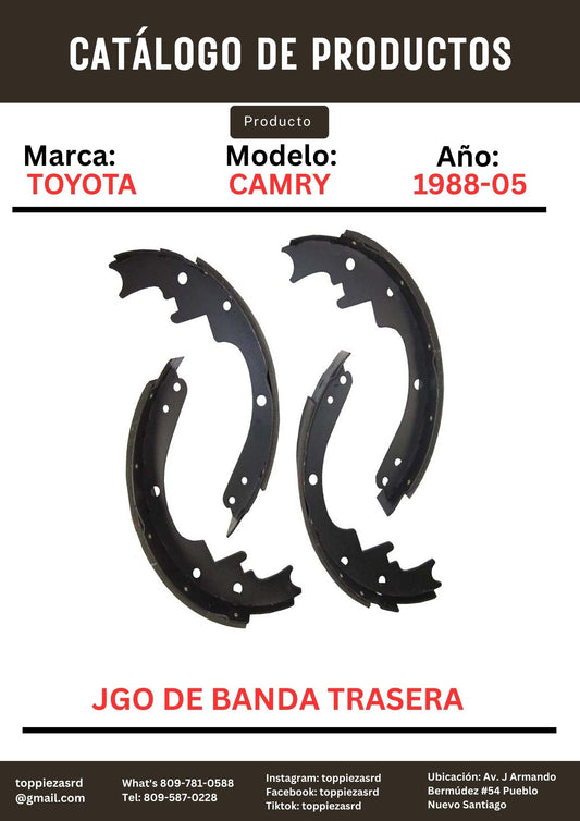BS587-04495-33010/87401-BS587: JGO De Banda Trasera Toyota CAMRY 1988-05. RAV4 1996-03. TERIOS 97-014