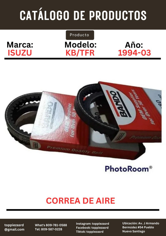BX38: Correa De Aire Isuzu KB/TFR 1994-03.