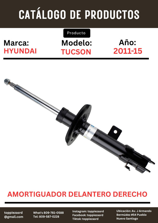 54661-2S000/2S800: Amortiguador Delantero DERECHO Hyundai TUCSON/SPORTAGE 2011-15.