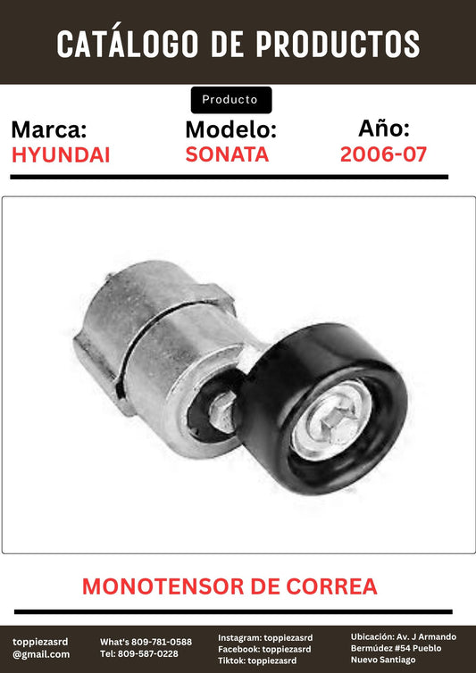 25281-25000: Monotensor De Correa Sonata Y20/N20 2006-07. Sportage 2006-07. Santa Fe 2006-07.