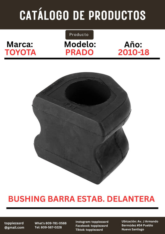 48849-60040: Bushing De Barra Estabilizadora Delantera Toyota PRADO 2010-18. LEXUS GX470 2003-06.