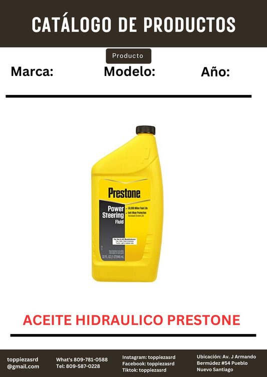 AS-261: Aceite Hidráulico power steering  PRESTONE.