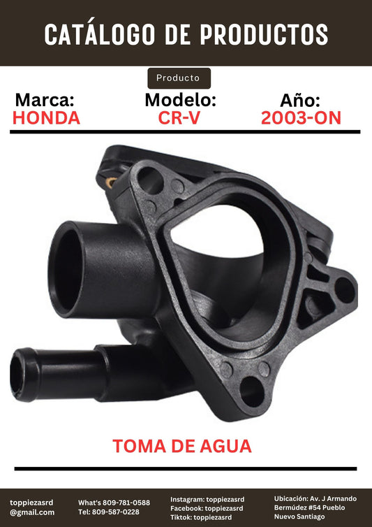 19320-RAA-A01: Toma De Agua Honda CR-V/ACCORD 2003-ON.