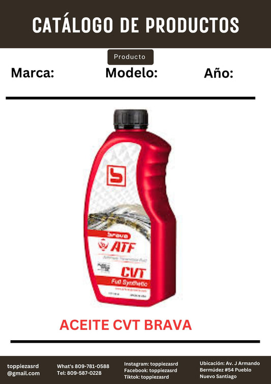 CVT: Aceite De Transmisión ATF Brava.