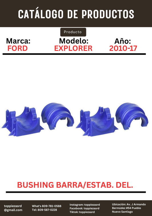 K200520: Bushing De Barra Estabilizadora Delantera Ford EXPLORER 2010-17.