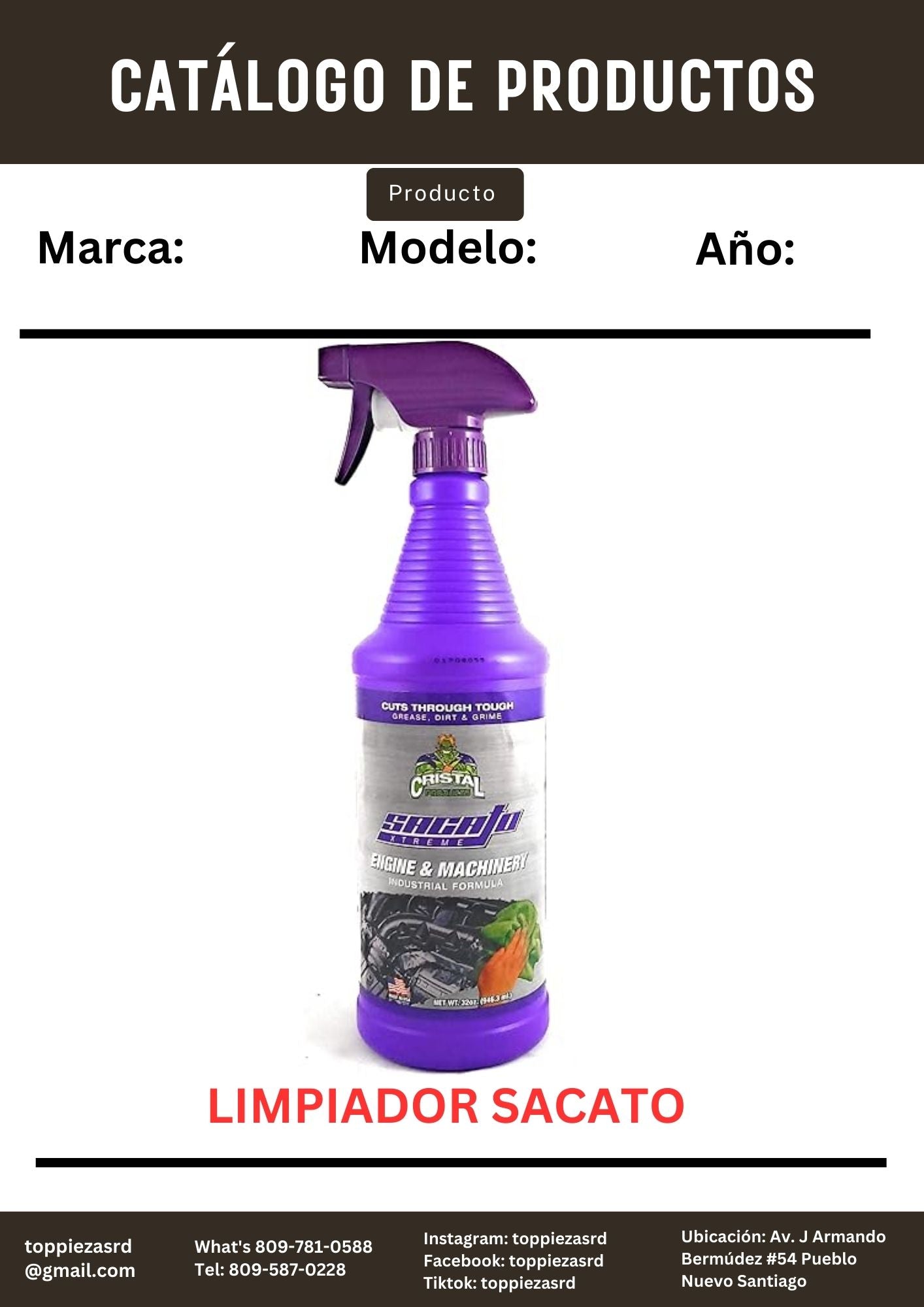 QT: Limpiador desgrasante Sacato.