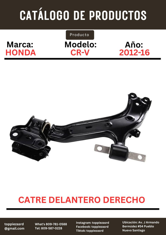 51350-T0T-H01: Catre Delantero Derecho Honda CR-V 2012-16.