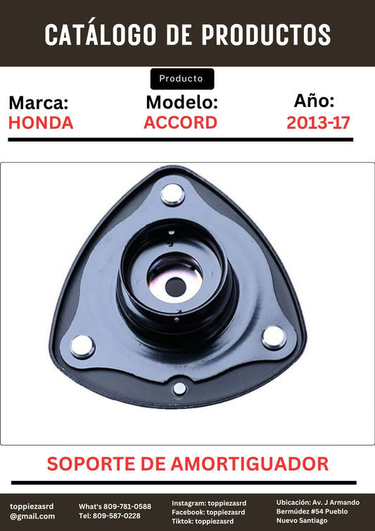 51670-T3V-A01: Soporte De Amortiguador Delantero Honda Accord 2013-17.
