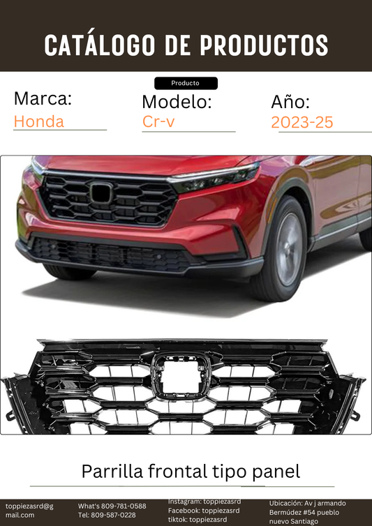71200-3A0-A01: Parrilla Frontal Honda CR-V 2023-25.