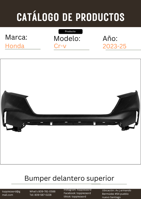 04711-3A0-A00: Bumper Superior Delantero Honda CR-V 2023-25.