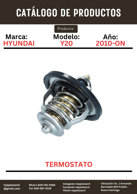 25500-25000: Termostato Hyundai SONATA N20/Y20/TUCSON 2010-ON. Kia Sportage/K5/LOTZE 2010-ON.