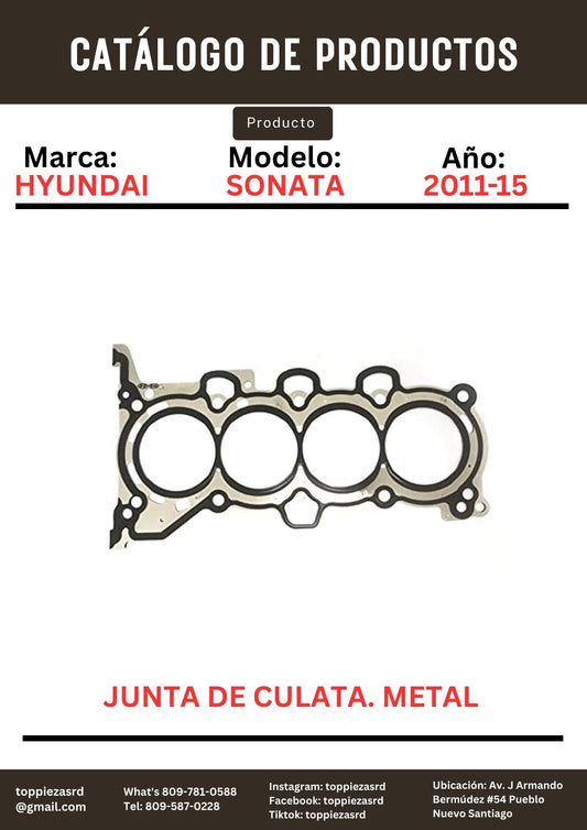 22311-2E000: Junta De Culata De (METAL) Hyundai SONATA Y20/ELANTRA 2011-15. Kia K5 LF 2013-15.
