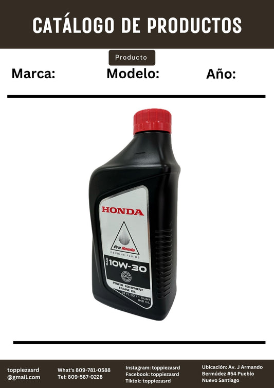 10W30: Aceite 10W30 HONDA.