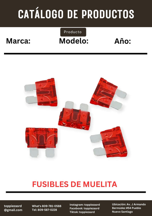 100-200-10: Fusibles De Muelita MINI 10A.