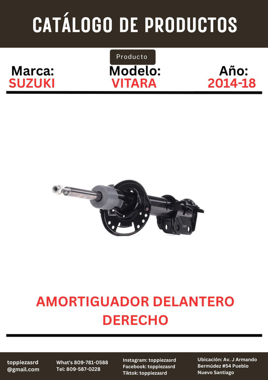3358007: Amortiguador Delantero Derecho Suzuki VITARA/SX4/S-CROSS 2014-18.